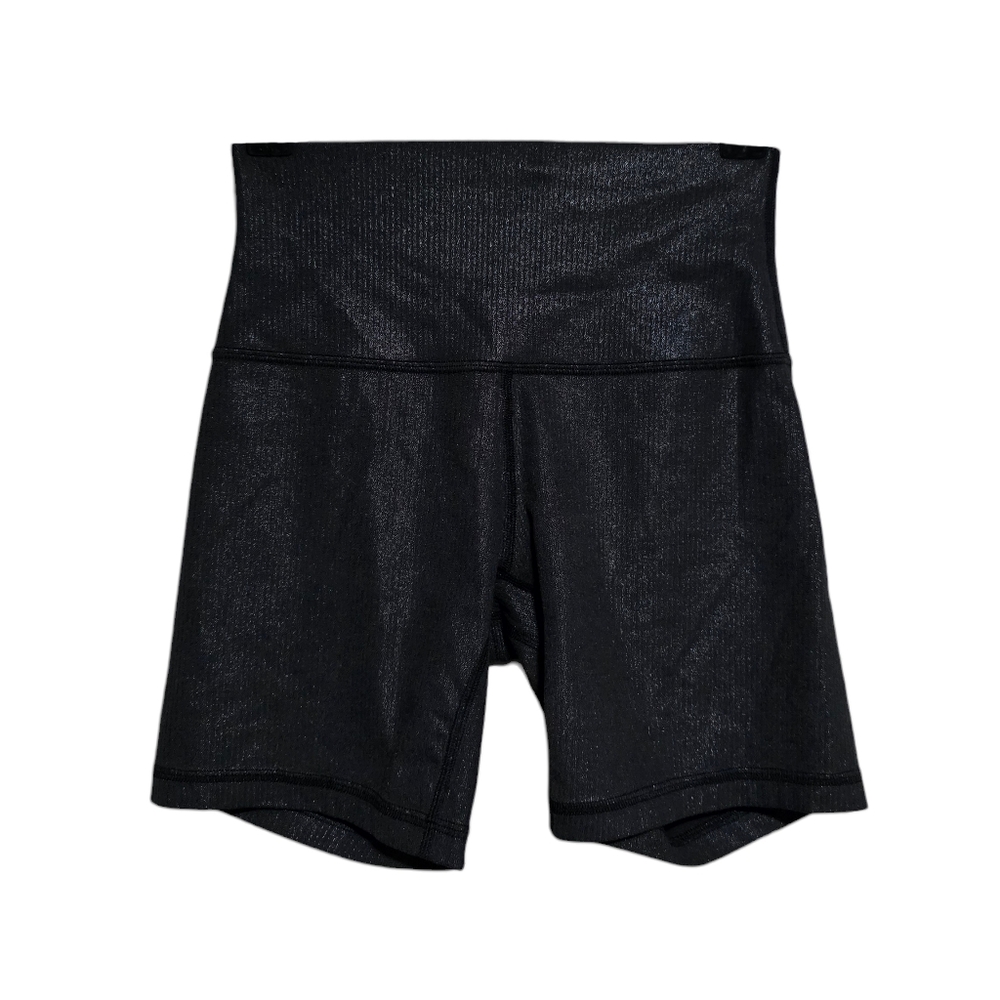 lululemon Align Ribbed High-Rise Short *Shine Black Size 4